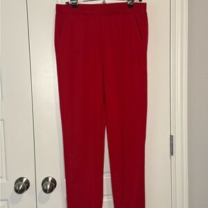 Red Skinny Pull On Dress Pants. L